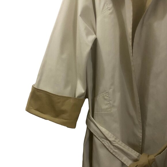 VINTAGE T.T. MALLO LTD. by Max Adler Two-Tone Reversible Trench Coat Academia - Picture 12 of 16